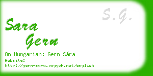 sara gern business card