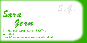 sara gern business card